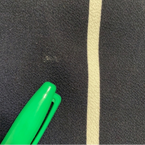 Crystal Bay Jumpsuit Short Sleeve Navy Blue & White Striped Size 7 - Picture 6 of 13